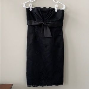 WHBM Black Lace Strapless Dress Size 4